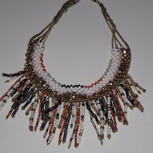 Multicolored Beaded Statement Necklace